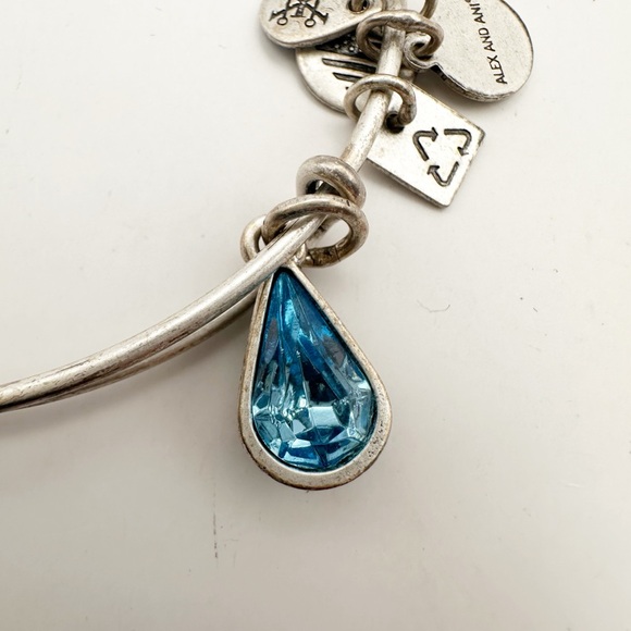 Alex and Ani Jewelry - Alex and Ani Living Water Bangle Bracelet Blue Summer Contemporary Jewelry